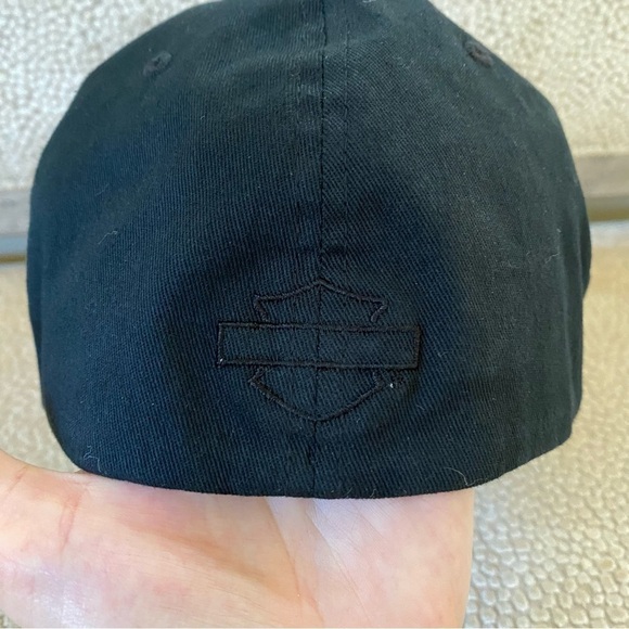 Harley Davidson Men's  Baseball Style Traditional Logo Stretch Cap Hat L/XL - Picture 9 of 14
